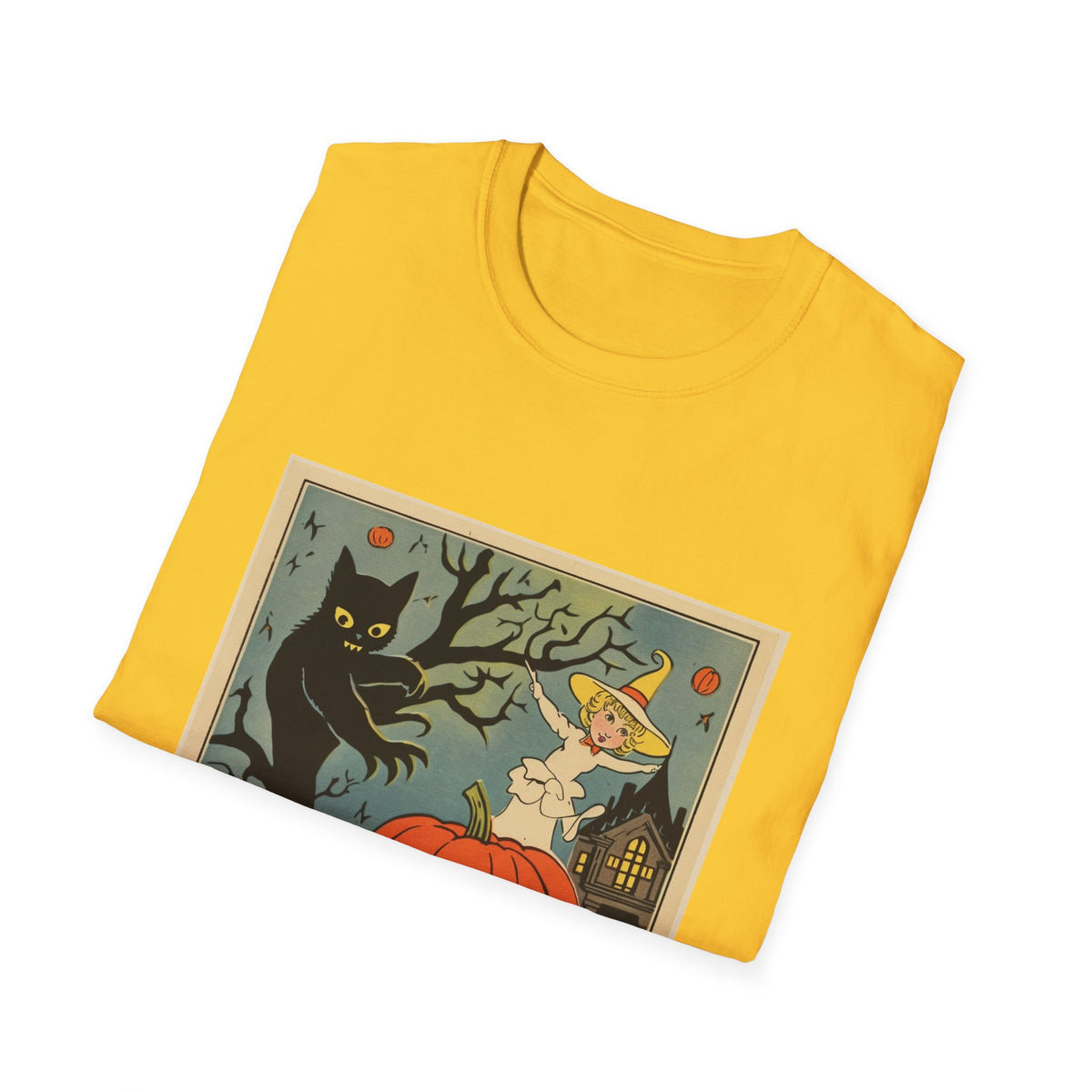 Vintage Ghost and Pumpkin Halloween T-Shirt