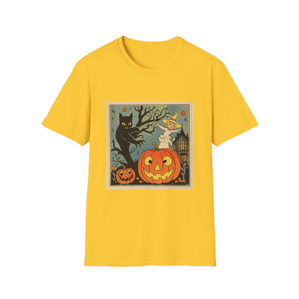 Vintage Ghost and Pumpkin Halloween T-Shirt