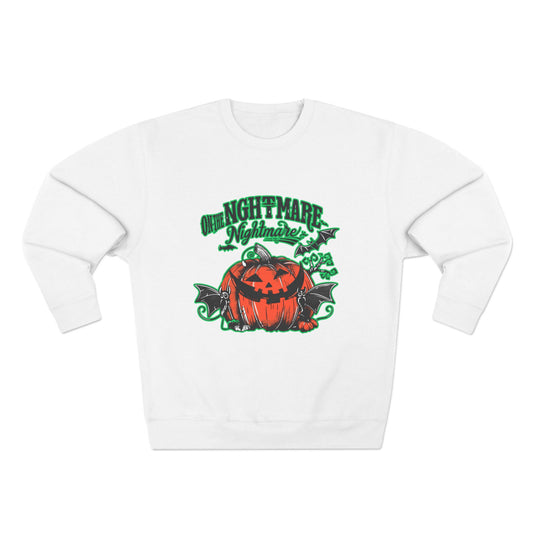 Halloween Graphic Crewneck Sweatshirt with Scary Pumpkin