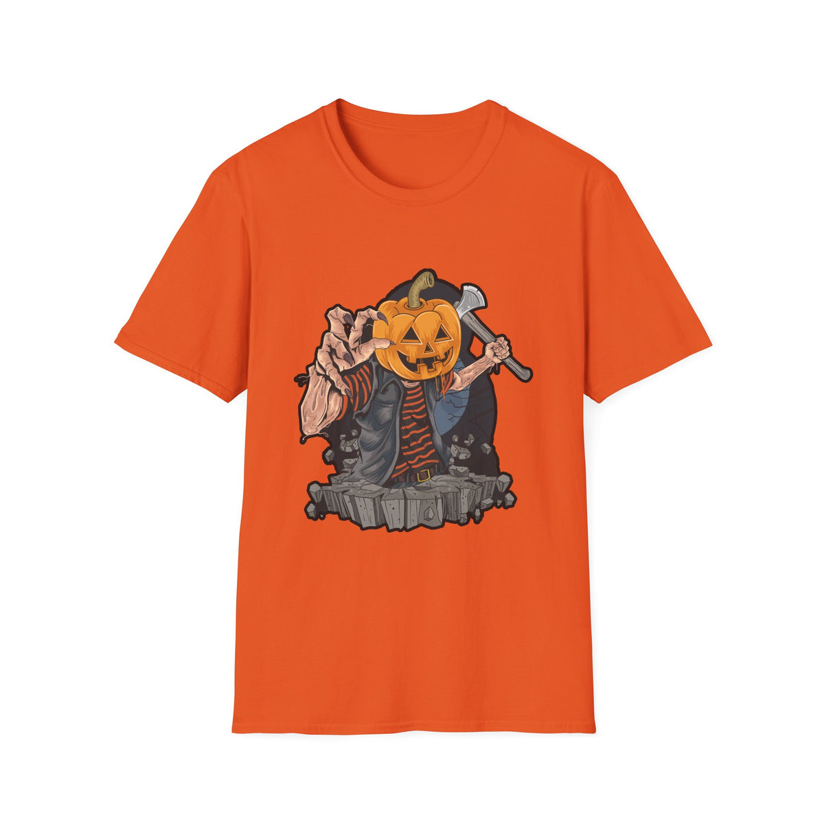 Scary Pumpkin Vintage Halloween T-Shirt