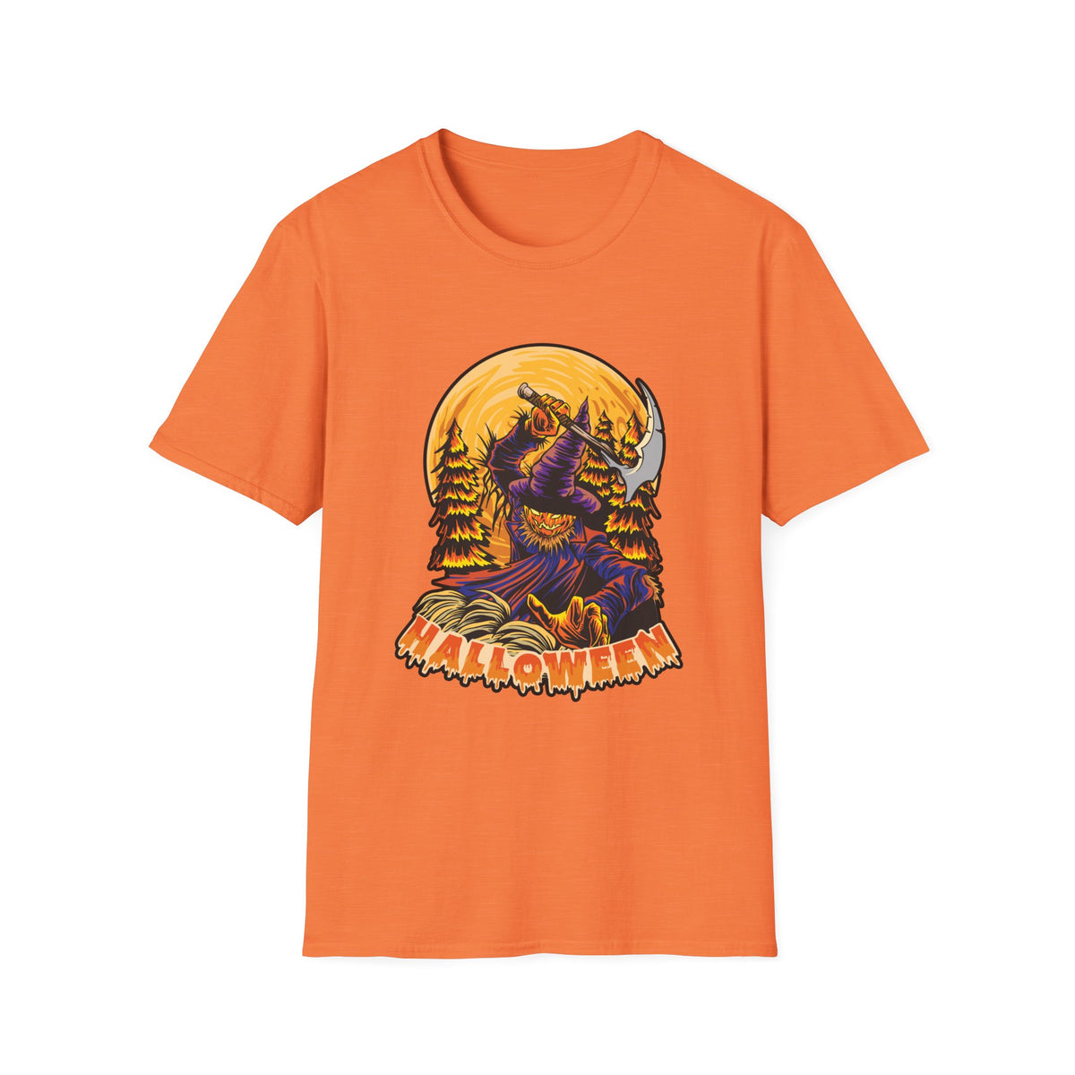 Scary Pumpkin Vintage Halloween T-Shirt
