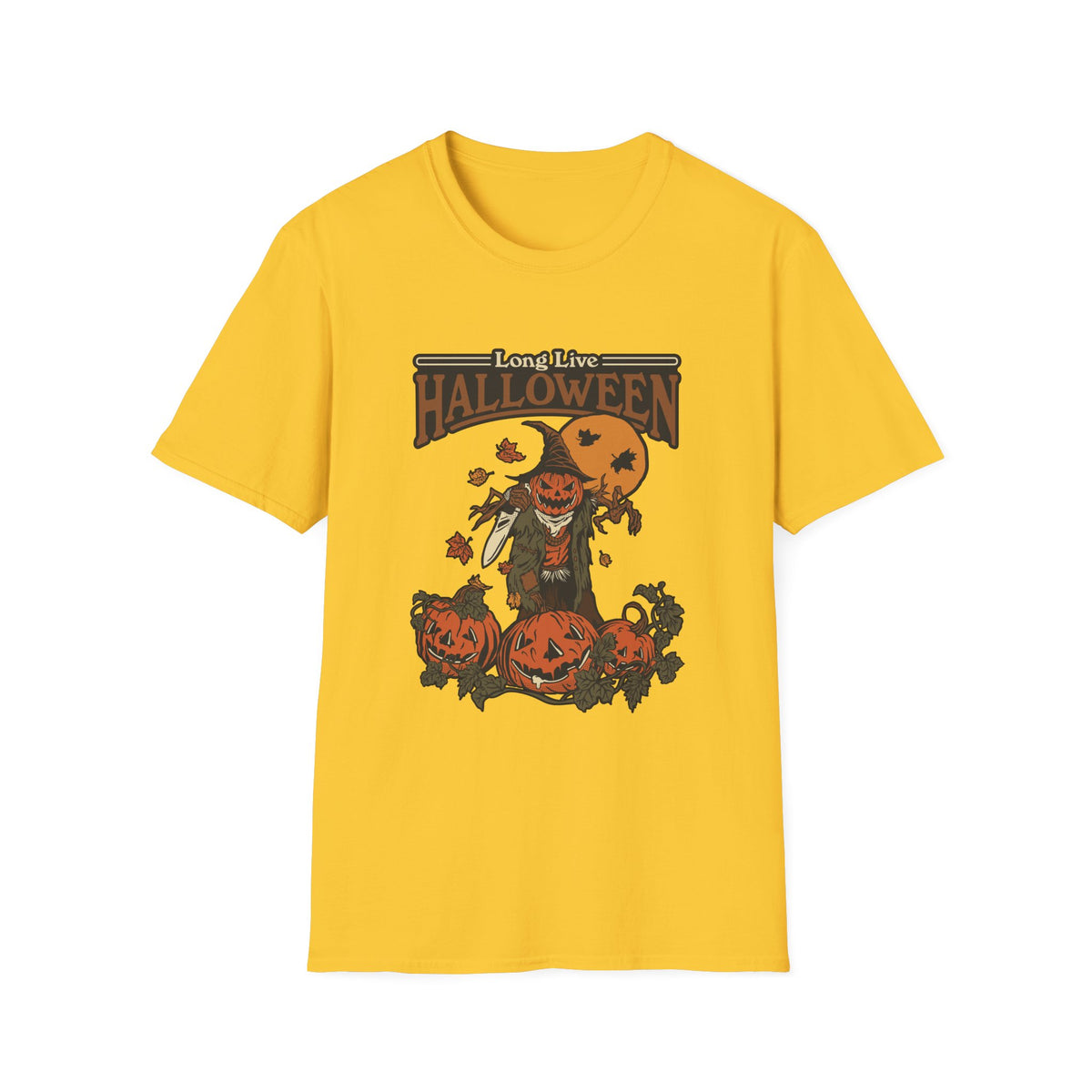 Scary Pumpkin Vintage Halloween T-Shirt