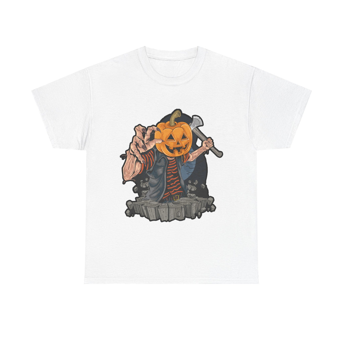 Scary Pumpkin Unisex T-Shirt for Halloween Fun