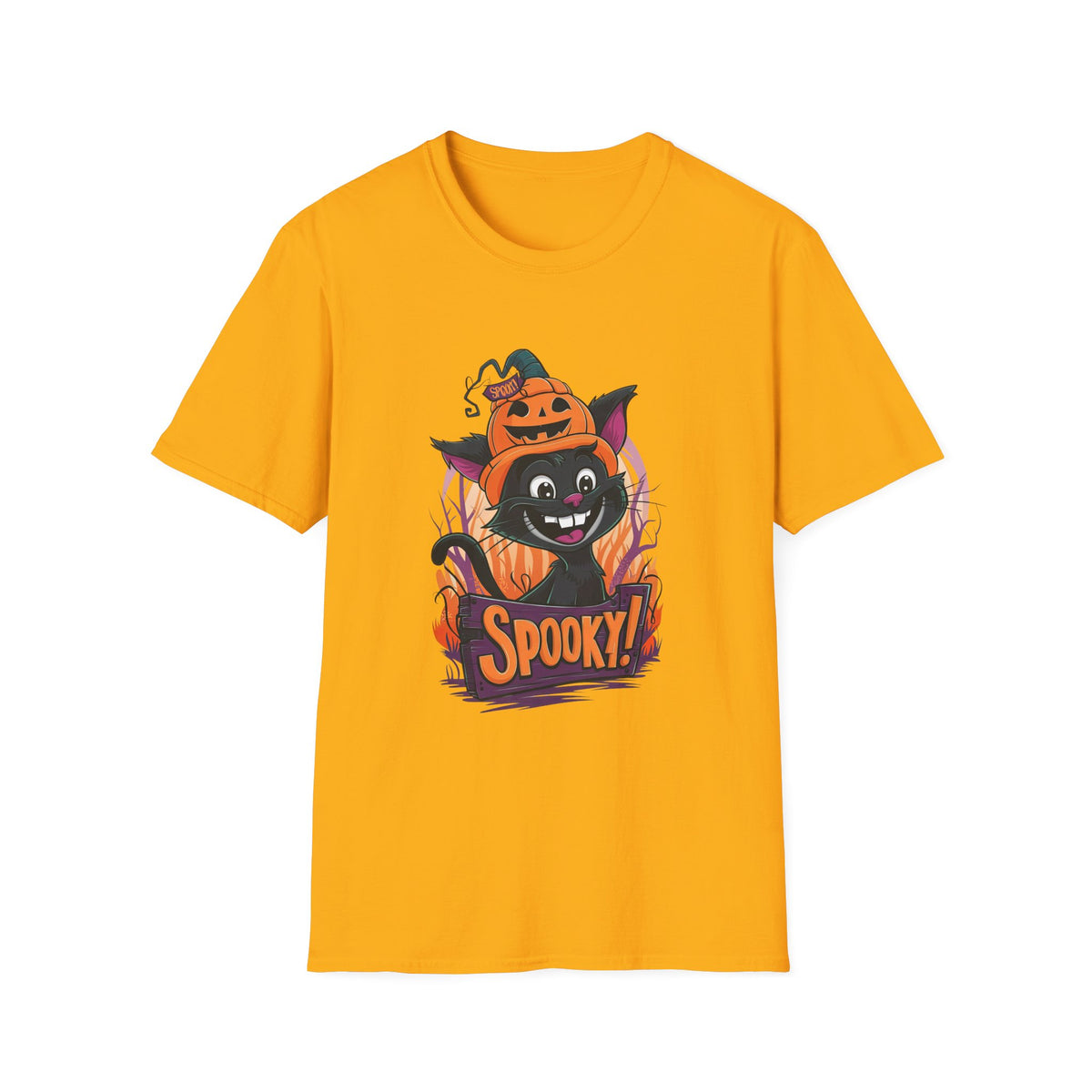 Cute Cat Pumpkin Halloween T-Shirt