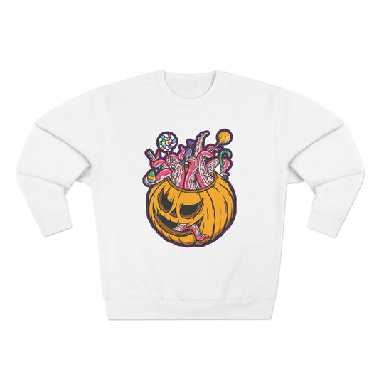 Candy Bucket Pumpkin Halloween Crewneck Sweatshirt