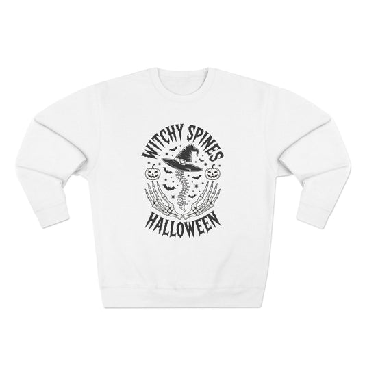 Halloween Design Crewneck Sweatshirt with Scary Pumpkin