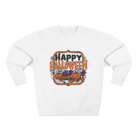 Scary Pumpkin Crewneck Sweatshirt for Halloween Spirit