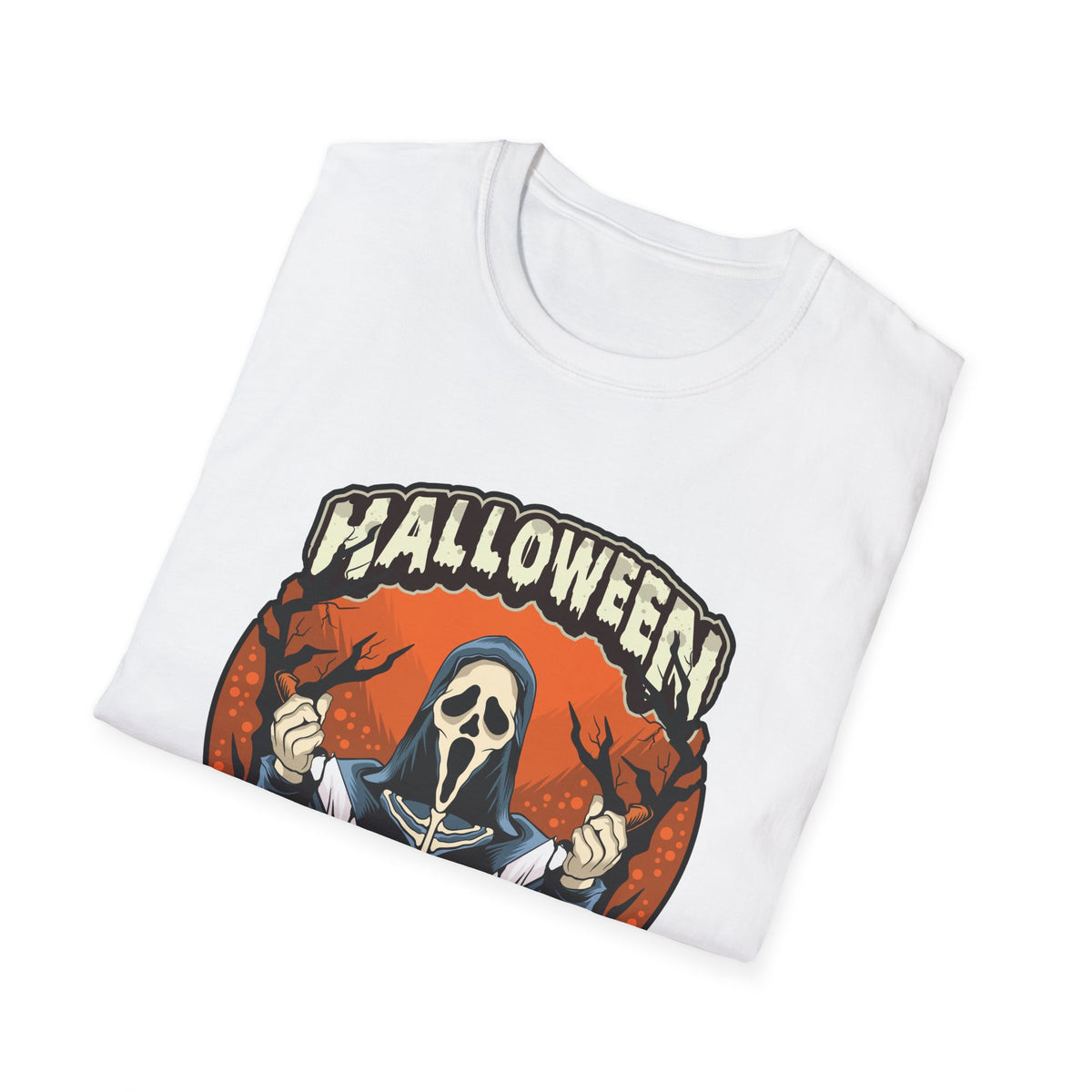 Scary Pumpkin Vintage Halloween T-Shirt for Creative Spirits