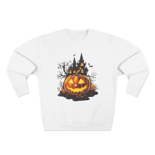 Scary Pumpkin Crewneck Sweatshirt Halloween Graphic