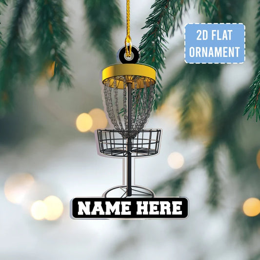 Personalized Disc Golf Christmas Ornament, Custom Acrylic Golf Gift, Christmas Gift for Disc Golfers, Golf Lovers, Sports Keepsake