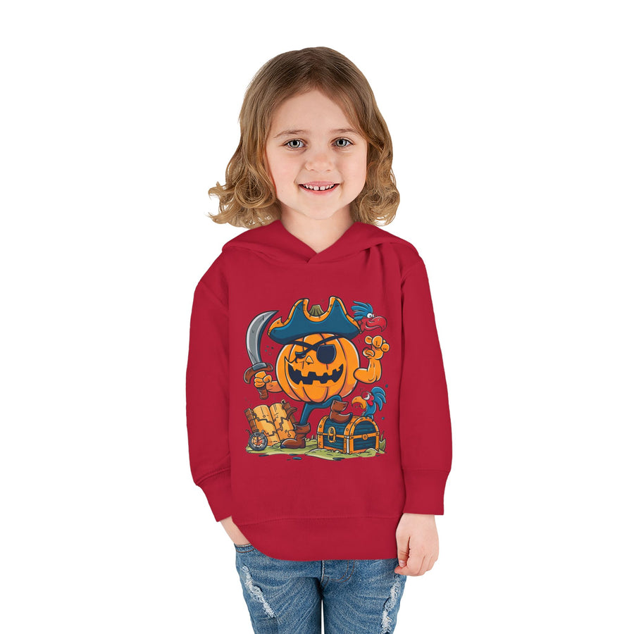 Cute Pirate Pumpkin Toddler Hoodie for Halloween