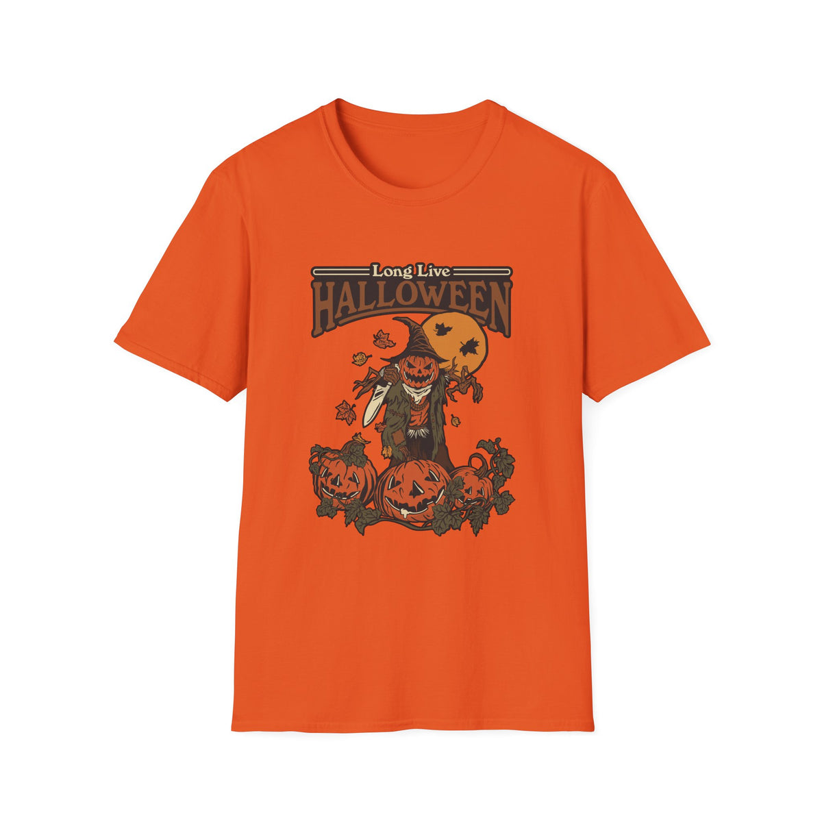Scary Pumpkin Vintage Halloween T-Shirt