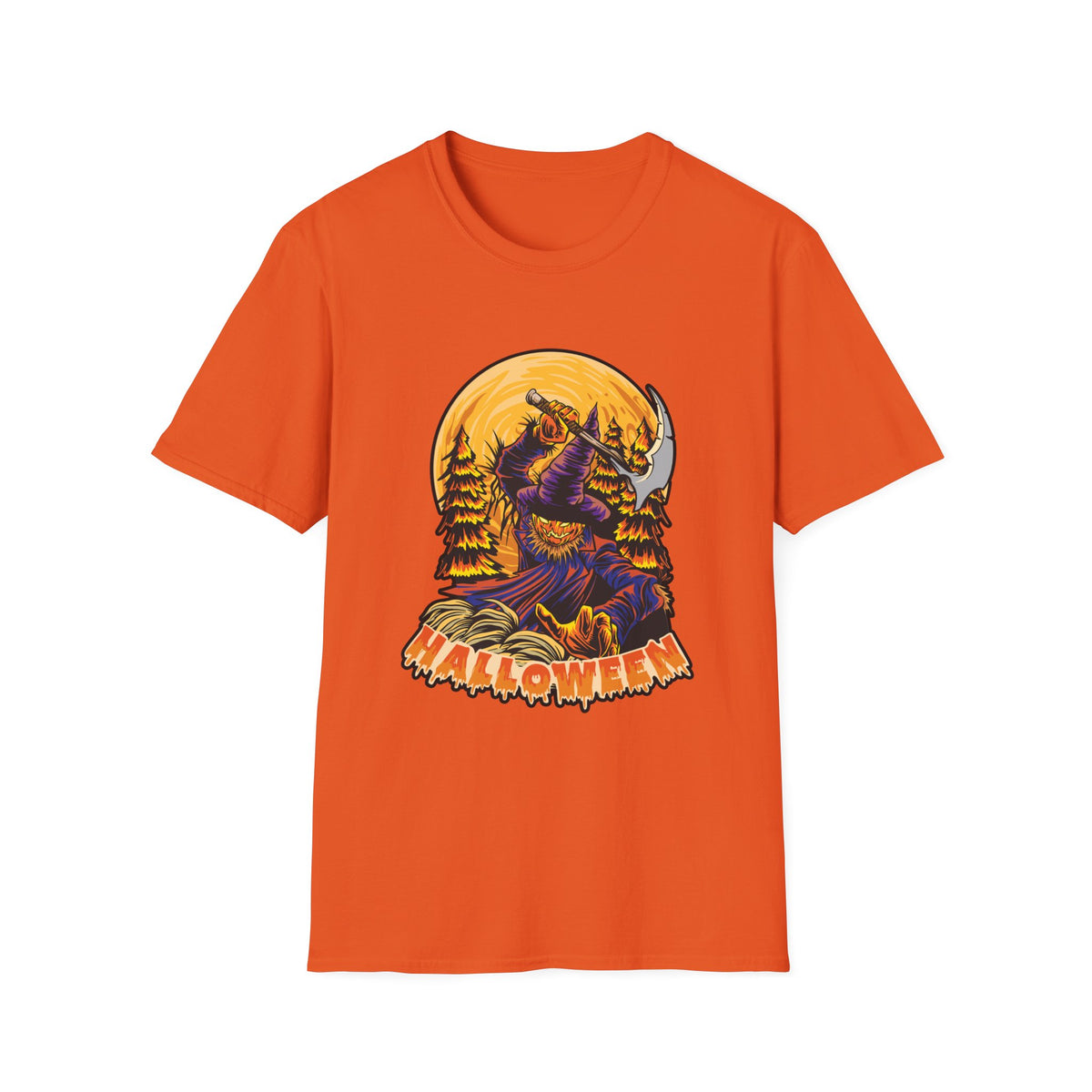Scary Pumpkin Vintage Halloween T-Shirt