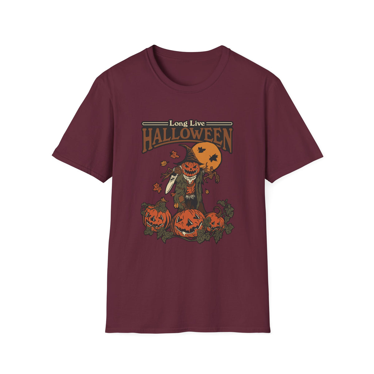Scary Pumpkin Vintage Halloween T-Shirt