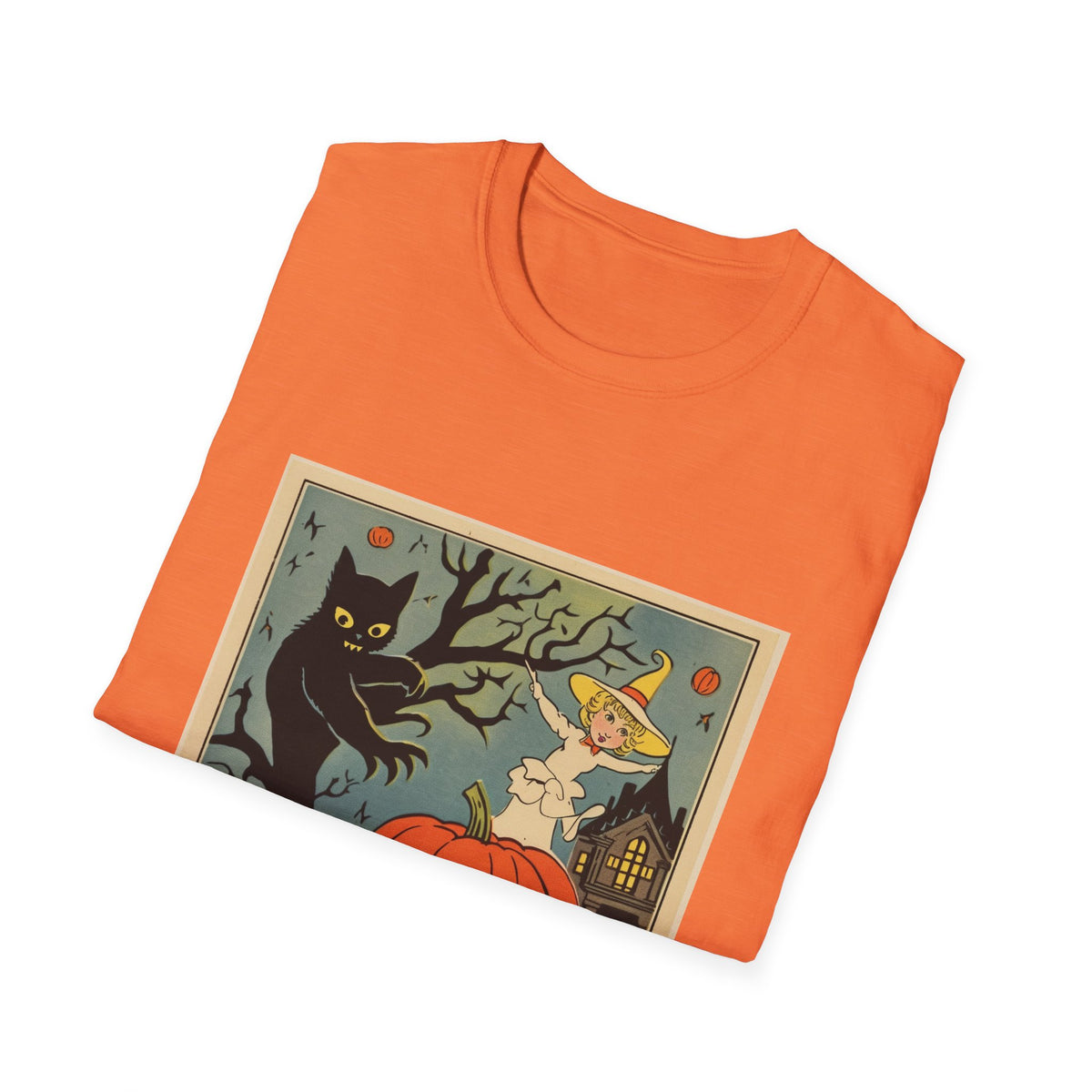Vintage Ghost and Pumpkin Halloween T-Shirt