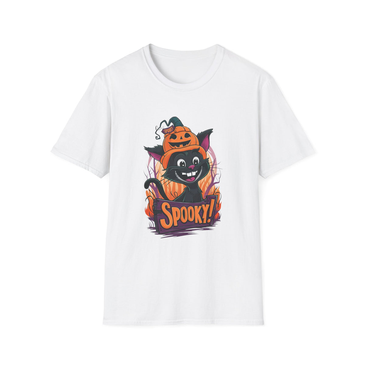 Cute Cat Pumpkin Halloween T-Shirt