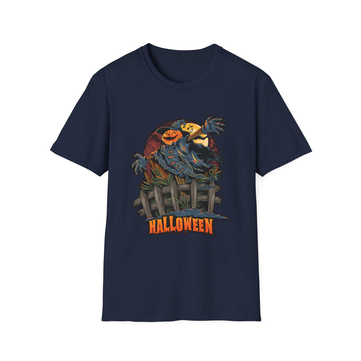Scary Pumpkin Vintage Halloween T-Shirt