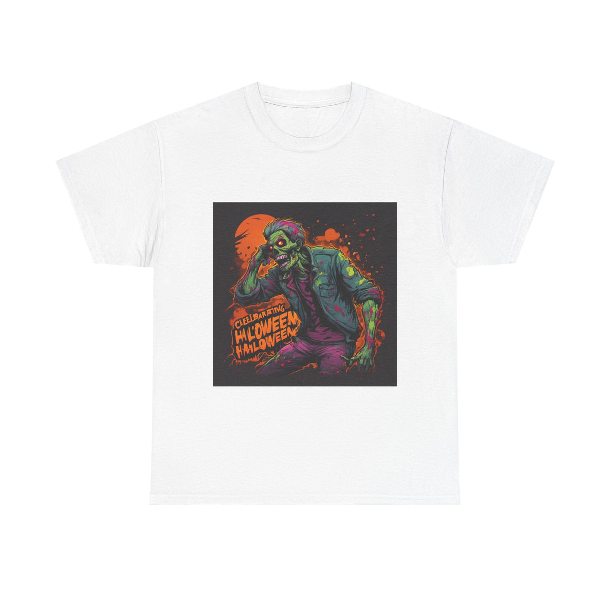 Zombie Halloween T-Shirt - Vintage Spooky Graphic Tee for Halloween Celebrations