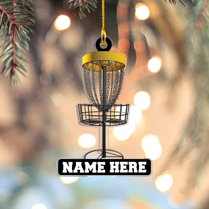 Personalized Disc Golf Christmas Ornament, Custom Acrylic Golf Gift, Christmas Gift for Disc Golfers, Golf Lovers, Sports Keepsake