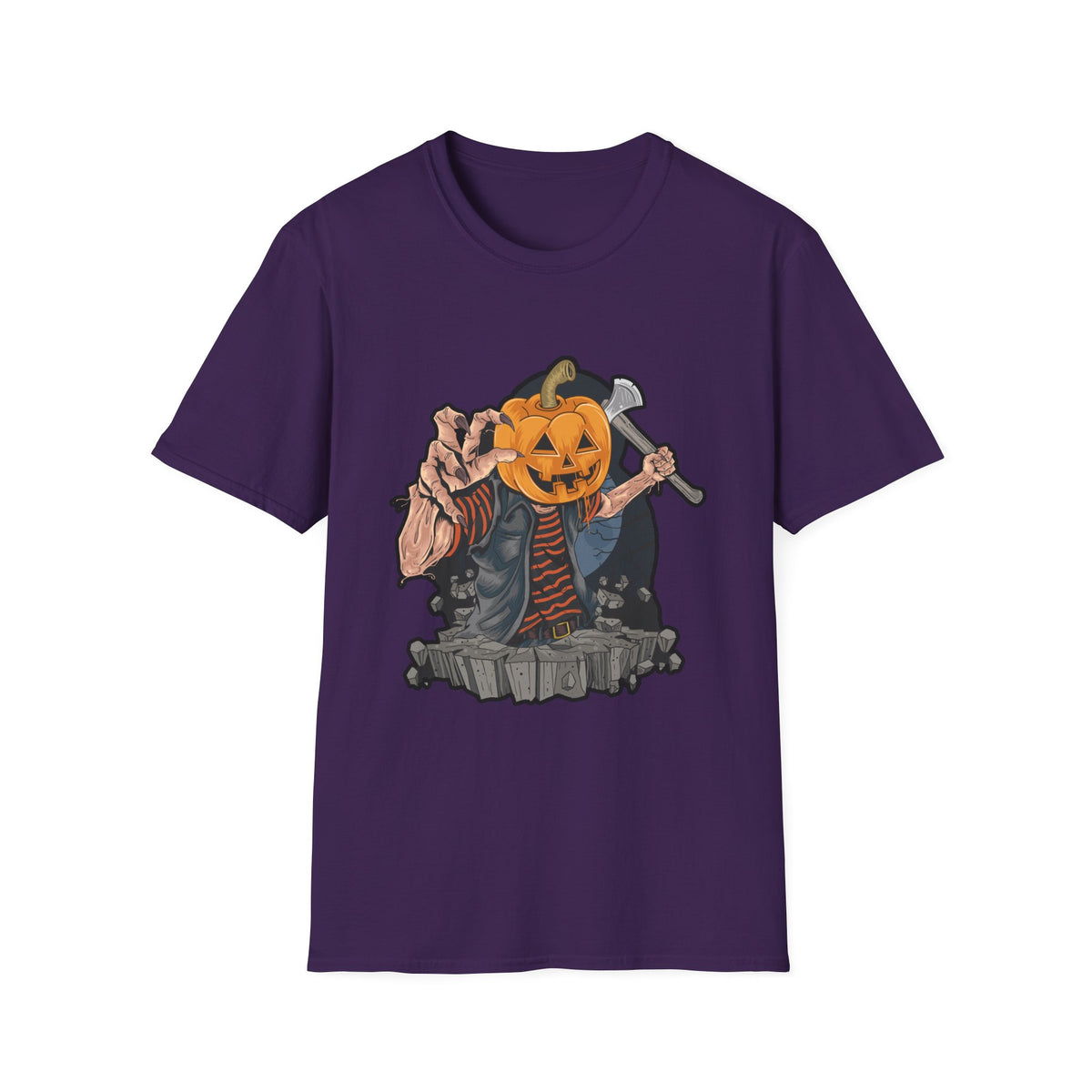 Scary Pumpkin Vintage Halloween T-Shirt
