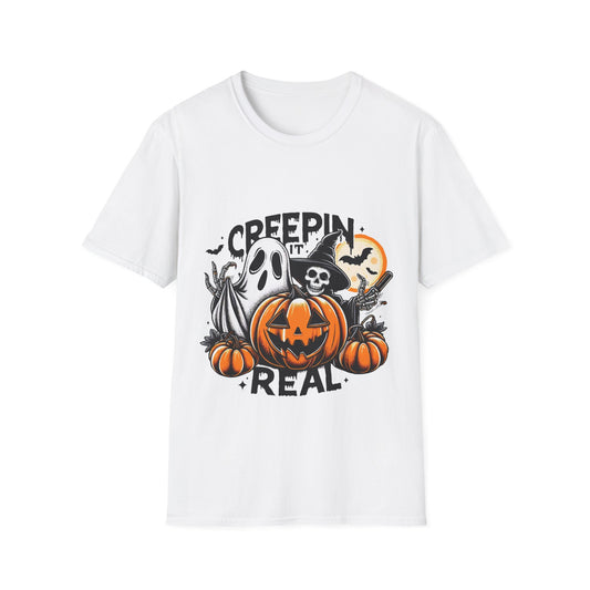 Halloween T-Shirt with Scary Pumpkin Design