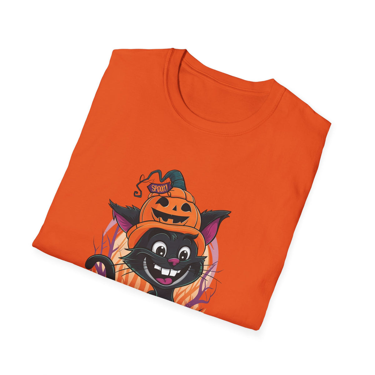 Cute Cat Pumpkin Halloween T-Shirt