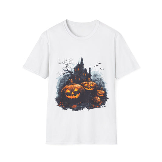 Scary Vintage Pumpkin Graphic T-Shirt for Halloween