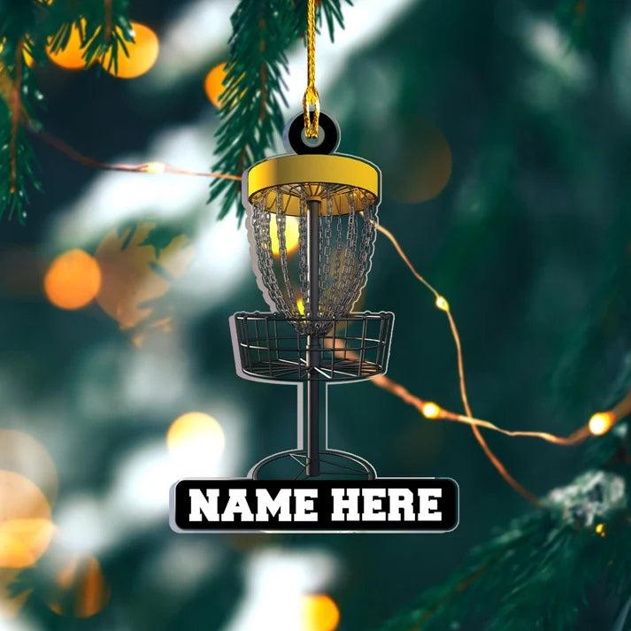 Personalized Disc Golf Christmas Ornament, Custom Acrylic Golf Gift, Christmas Gift for Disc Golfers, Golf Lovers, Sports Keepsake