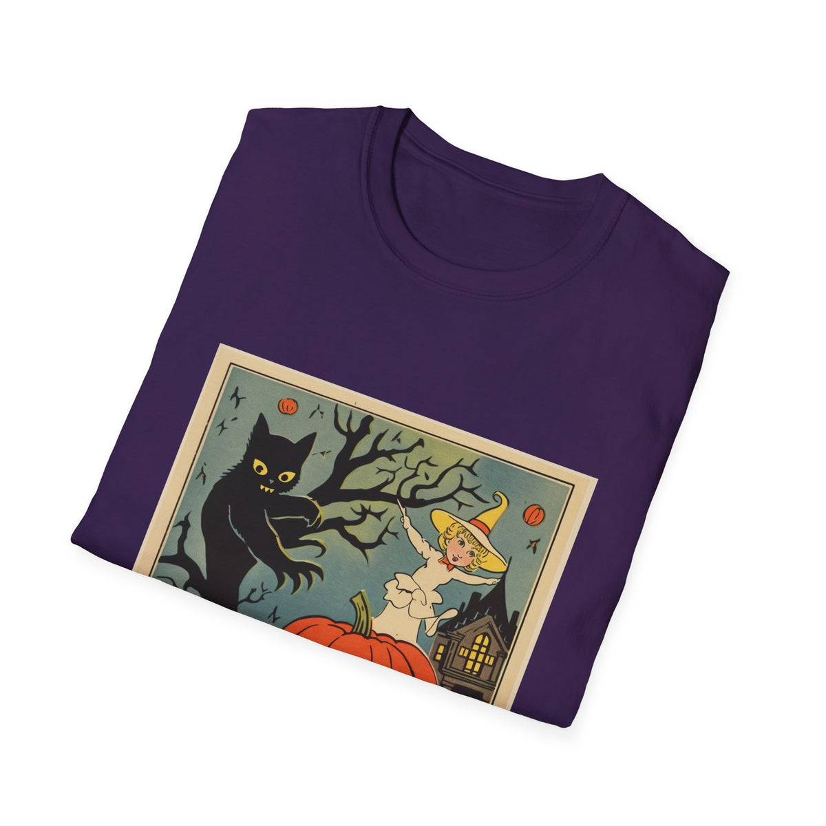 Vintage Ghost and Pumpkin Halloween T-Shirt
