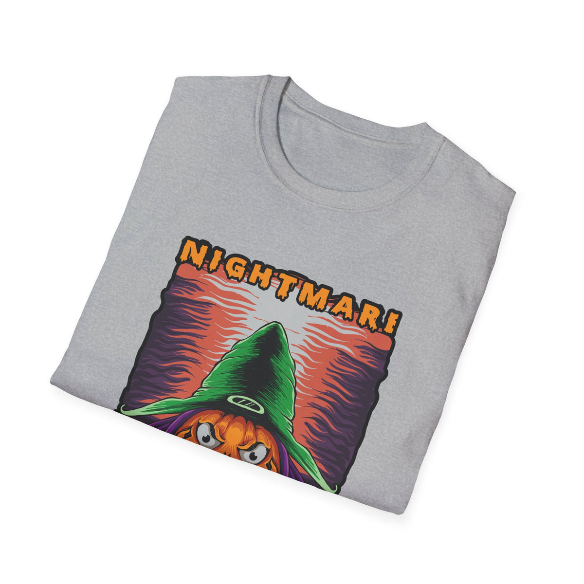 Scary Pumpkin Halloween T-Shirt - Vintage Design for a Spooky Style