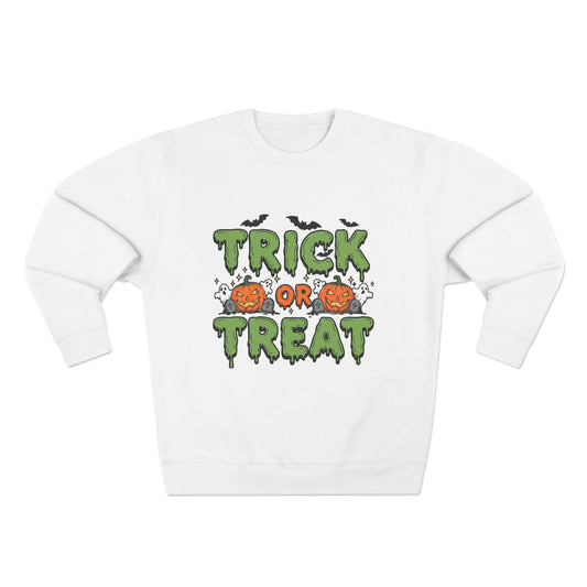 Trick or Treat Halloween Graphic Crewneck Sweatshirt
