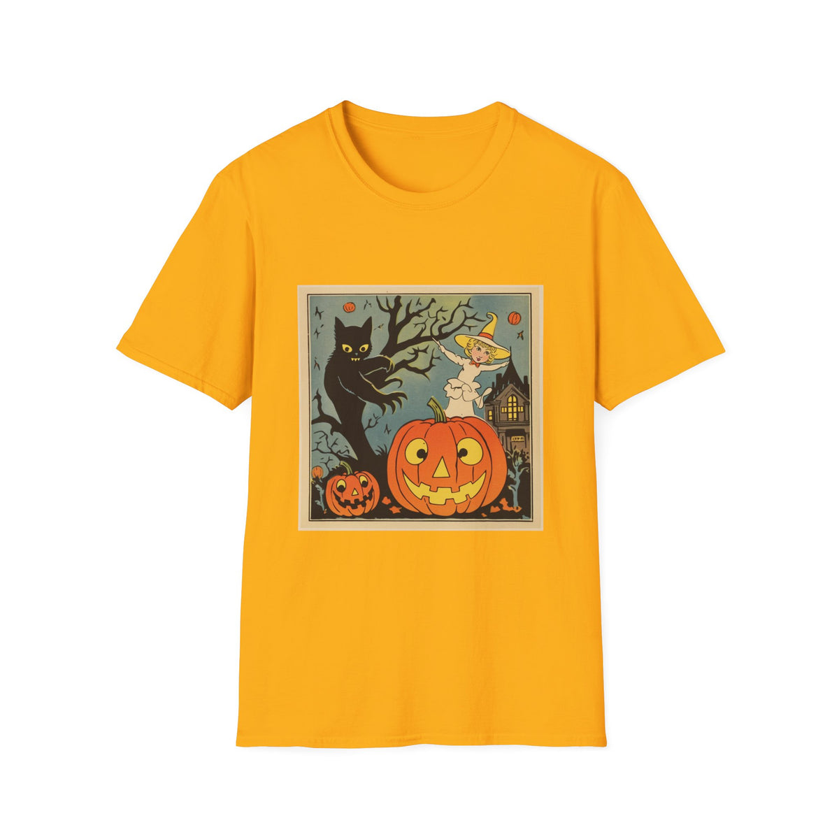 Vintage Ghost and Pumpkin Halloween T-Shirt