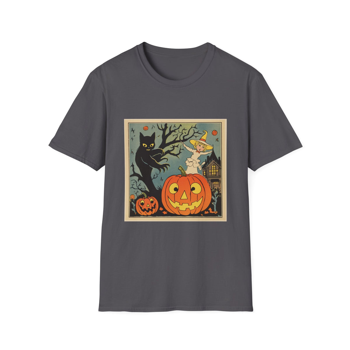 Vintage Ghost and Pumpkin Halloween T-Shirt