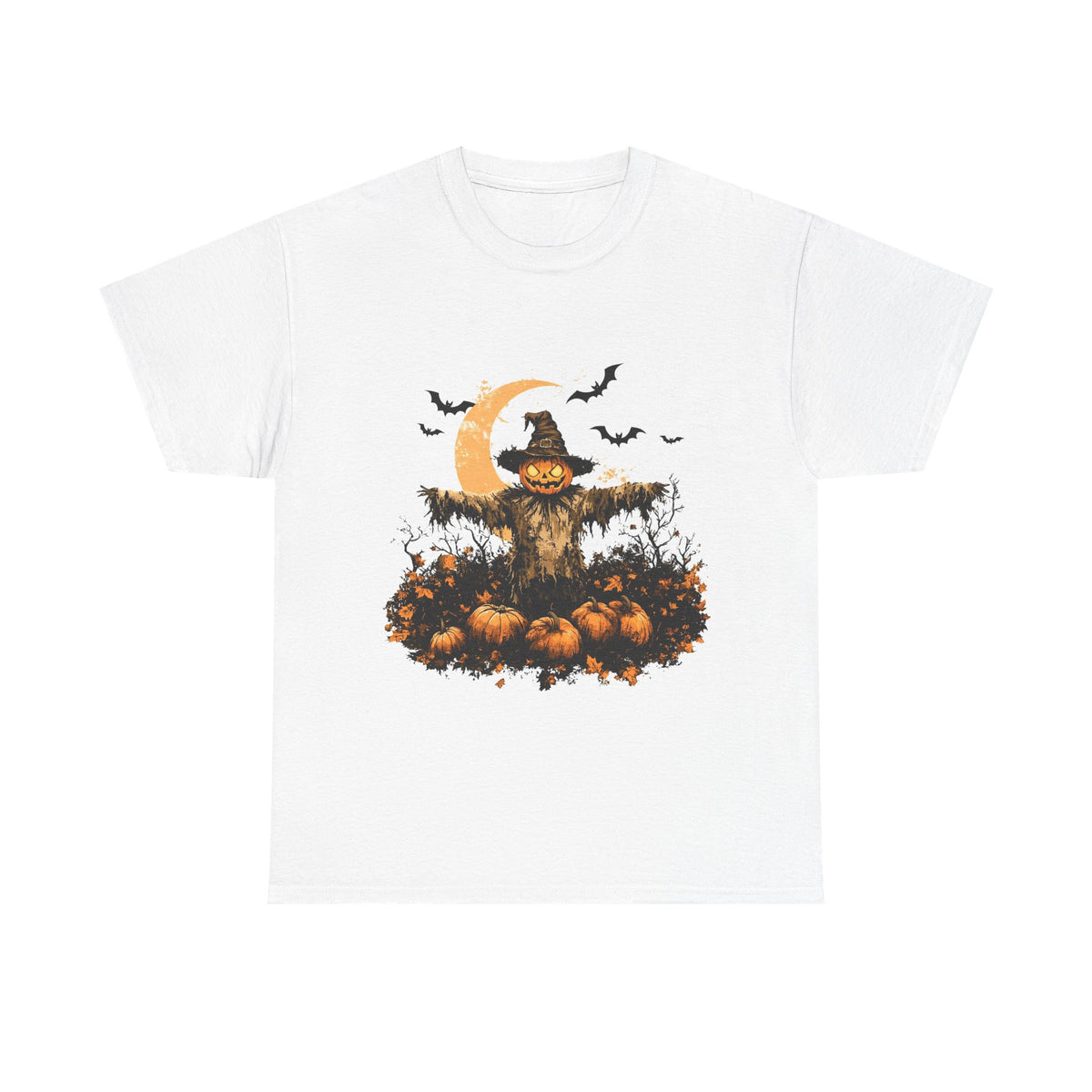 Scary Pumpkin Halloween T-Shirt - Vintage Style Graphic Tee