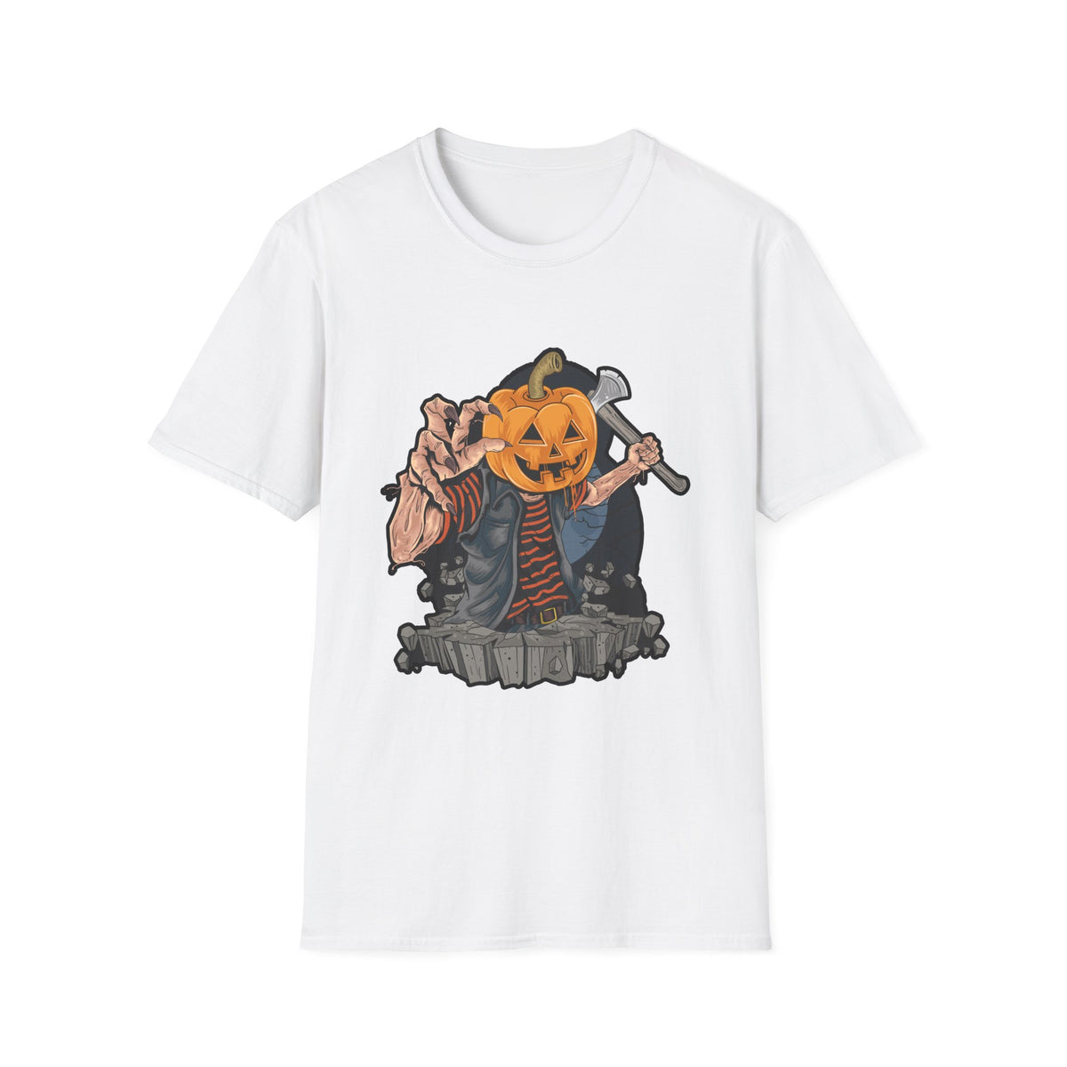 Scary Pumpkin Vintage Halloween T-Shirt