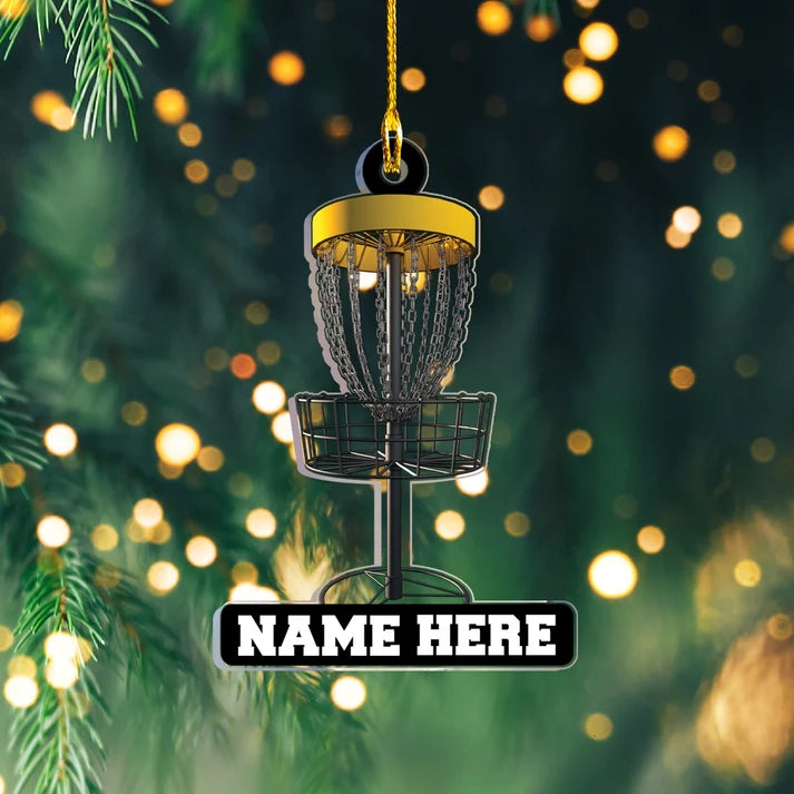 Personalized Disc Golf Christmas Ornament, Custom Acrylic Golf Gift, Christmas Gift for Disc Golfers, Golf Lovers, Sports Keepsake
