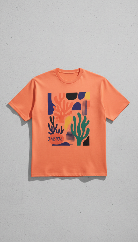 Coral Pop Signature Art Shirt
