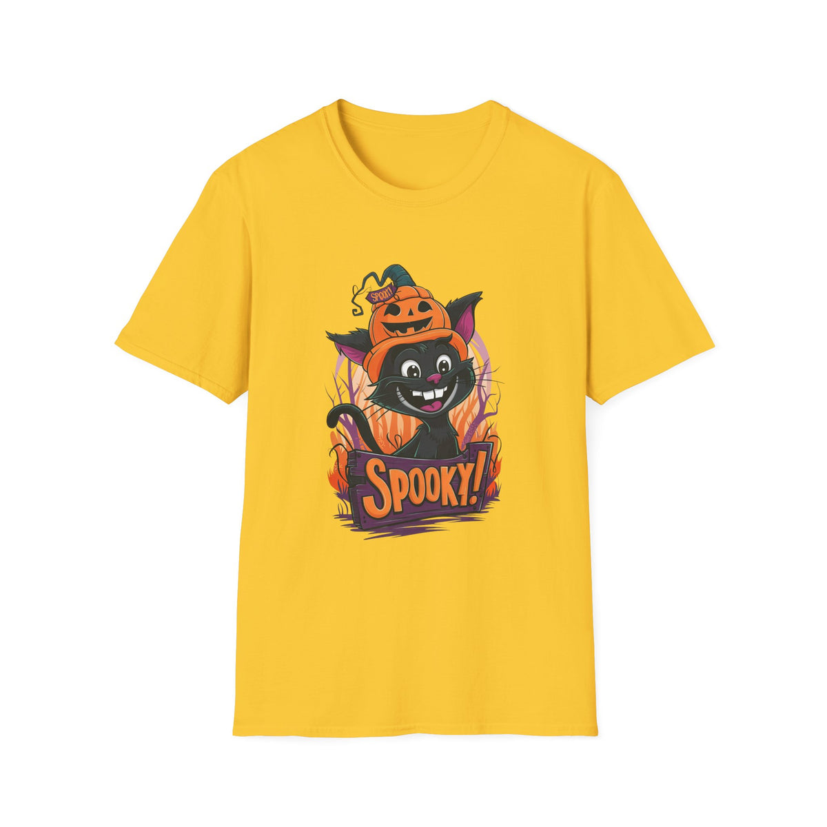 Cute Cat Pumpkin Halloween T-Shirt