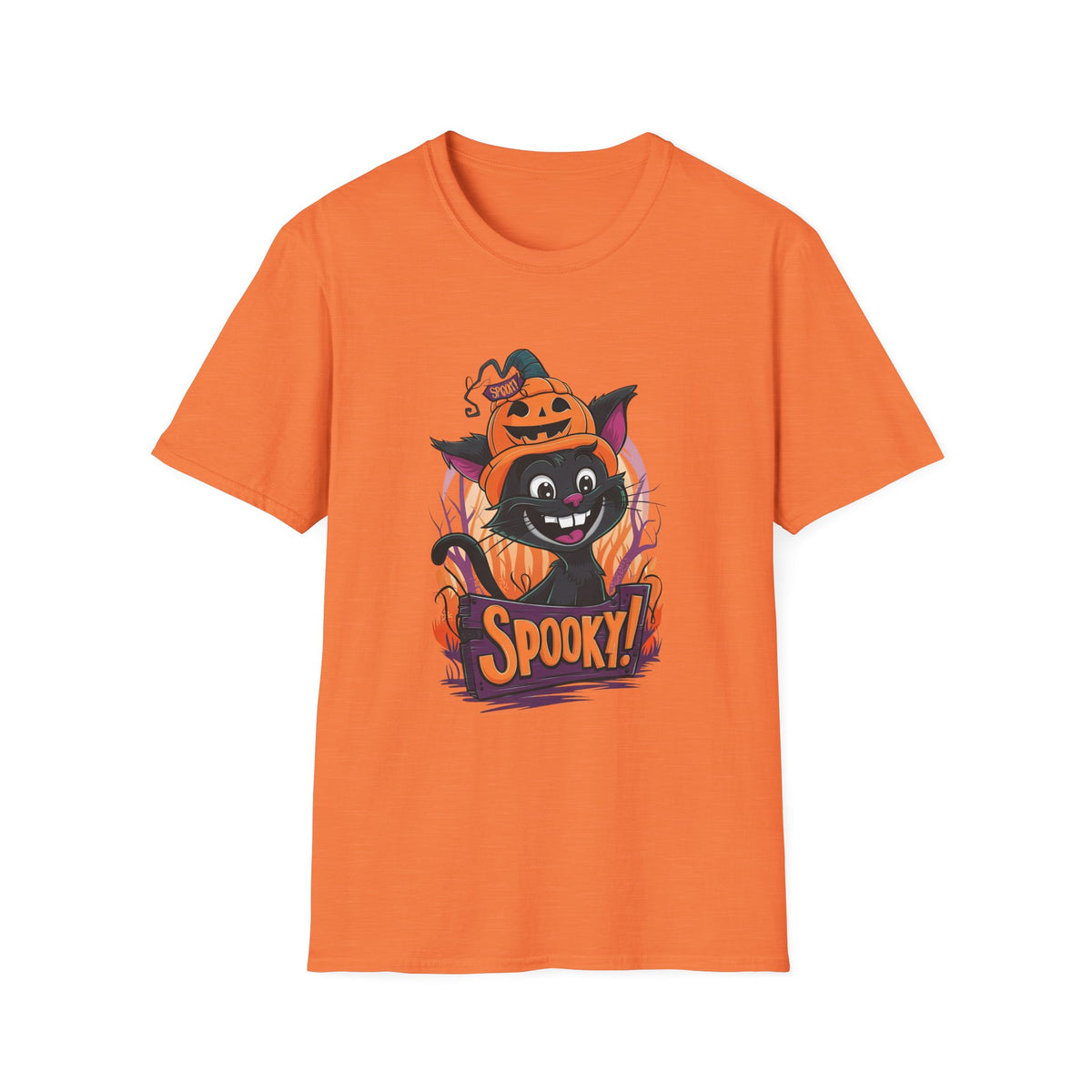 Cute Cat Pumpkin Halloween T-Shirt
