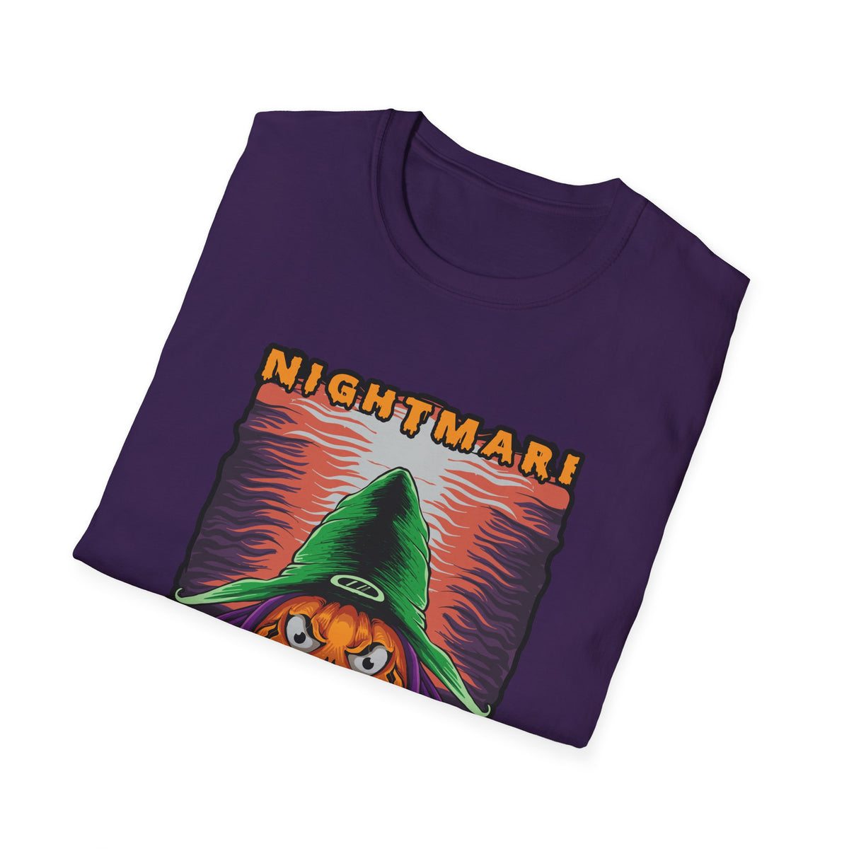 Scary Pumpkin Halloween T-Shirt - Vintage Design for a Spooky Style