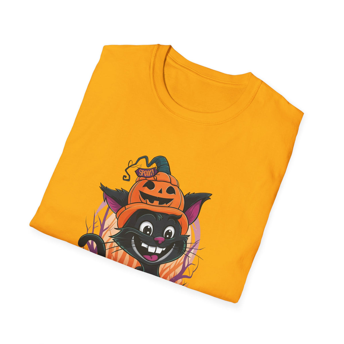 Cute Cat Pumpkin Halloween T-Shirt