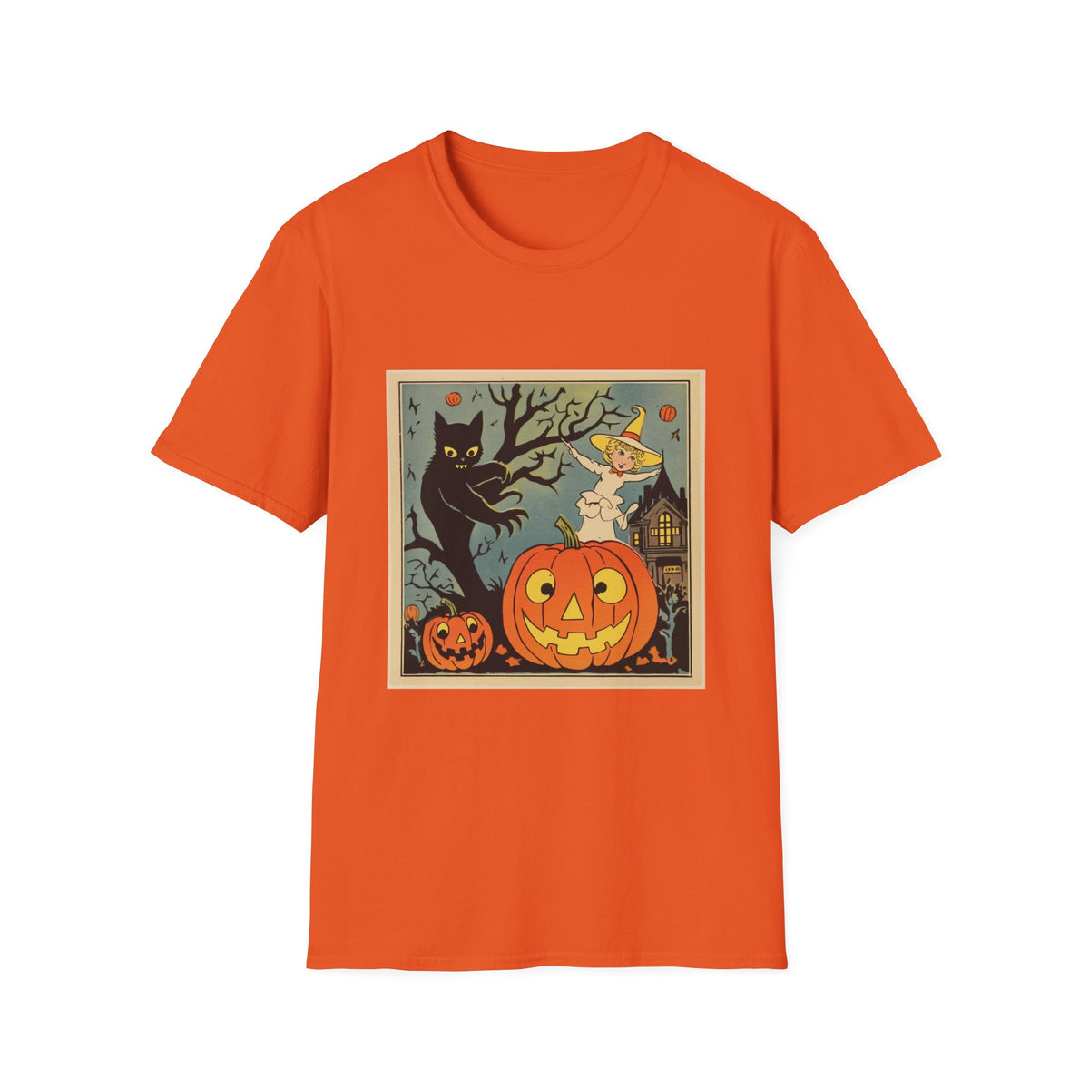 Vintage Ghost and Pumpkin Halloween T-Shirt