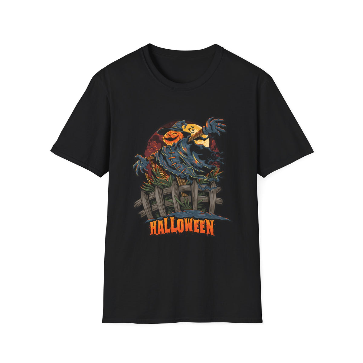 Scary Pumpkin Vintage Halloween T-Shirt