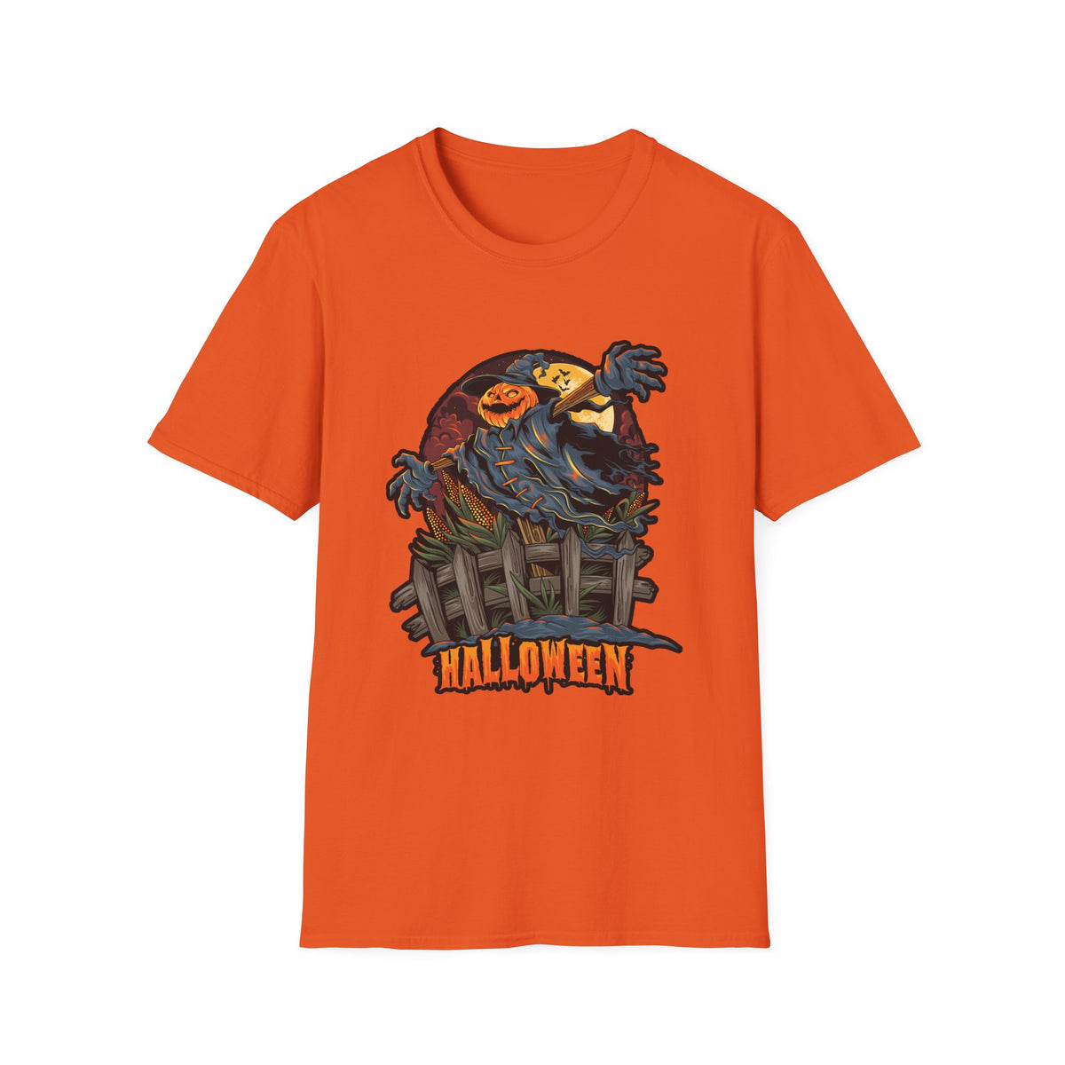 Scary Pumpkin Vintage Halloween T-Shirt