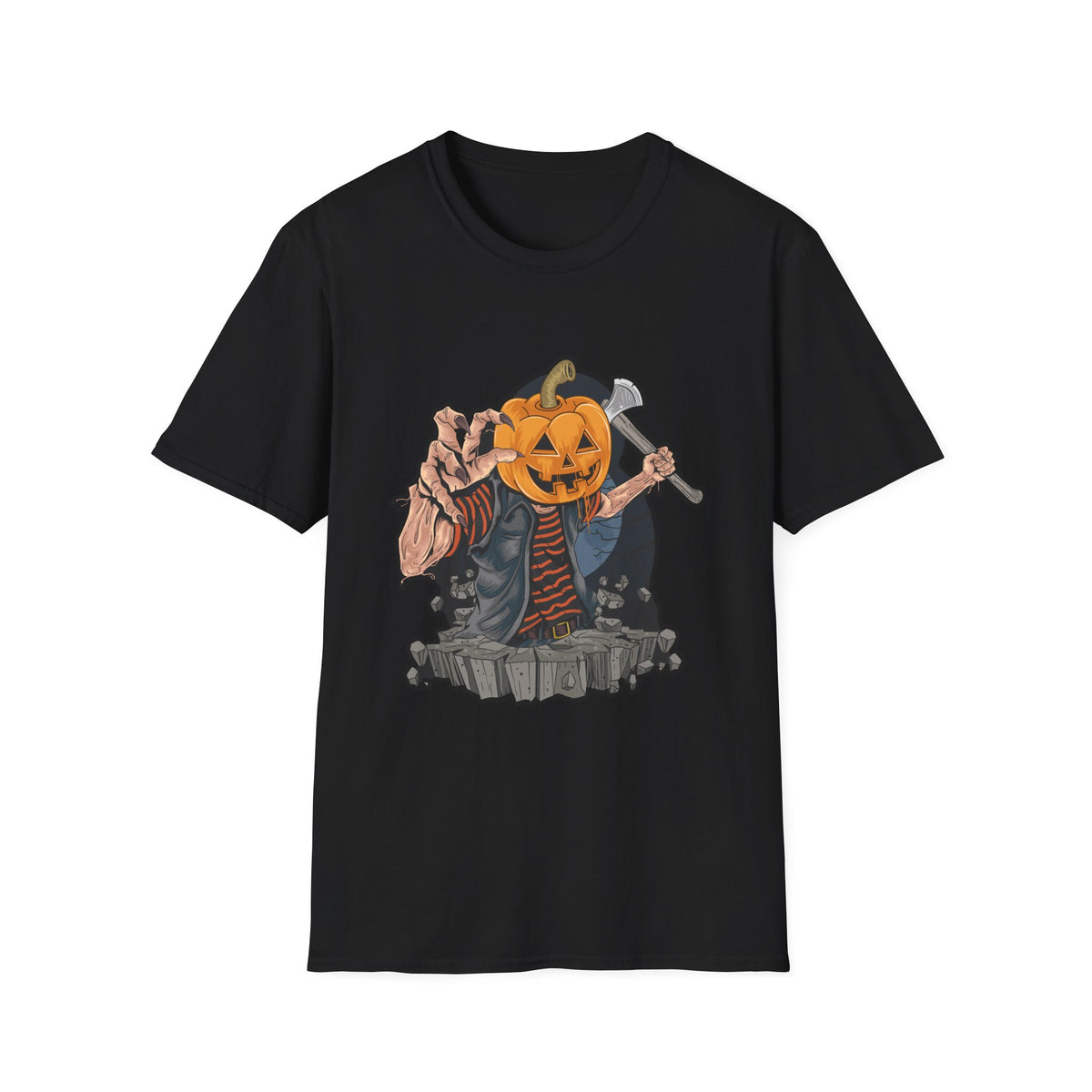 Scary Pumpkin Vintage Halloween T-Shirt