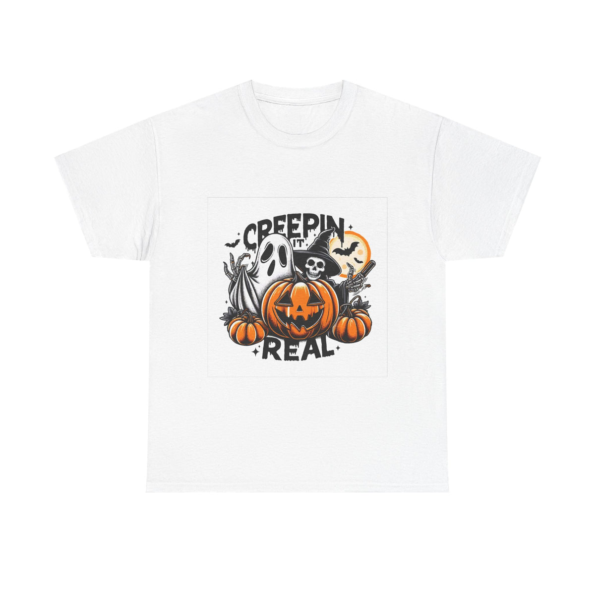 Scary Pumpkin Unisex T-Shirt - Vintage Halloween Design