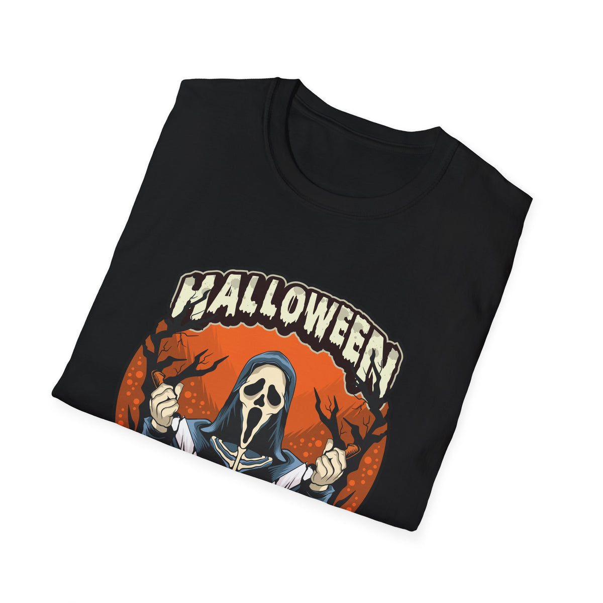 Scary Pumpkin Vintage Halloween T-Shirt for Creative Spirits