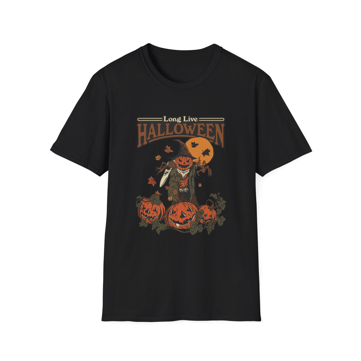 Scary Pumpkin Vintage Halloween T-Shirt