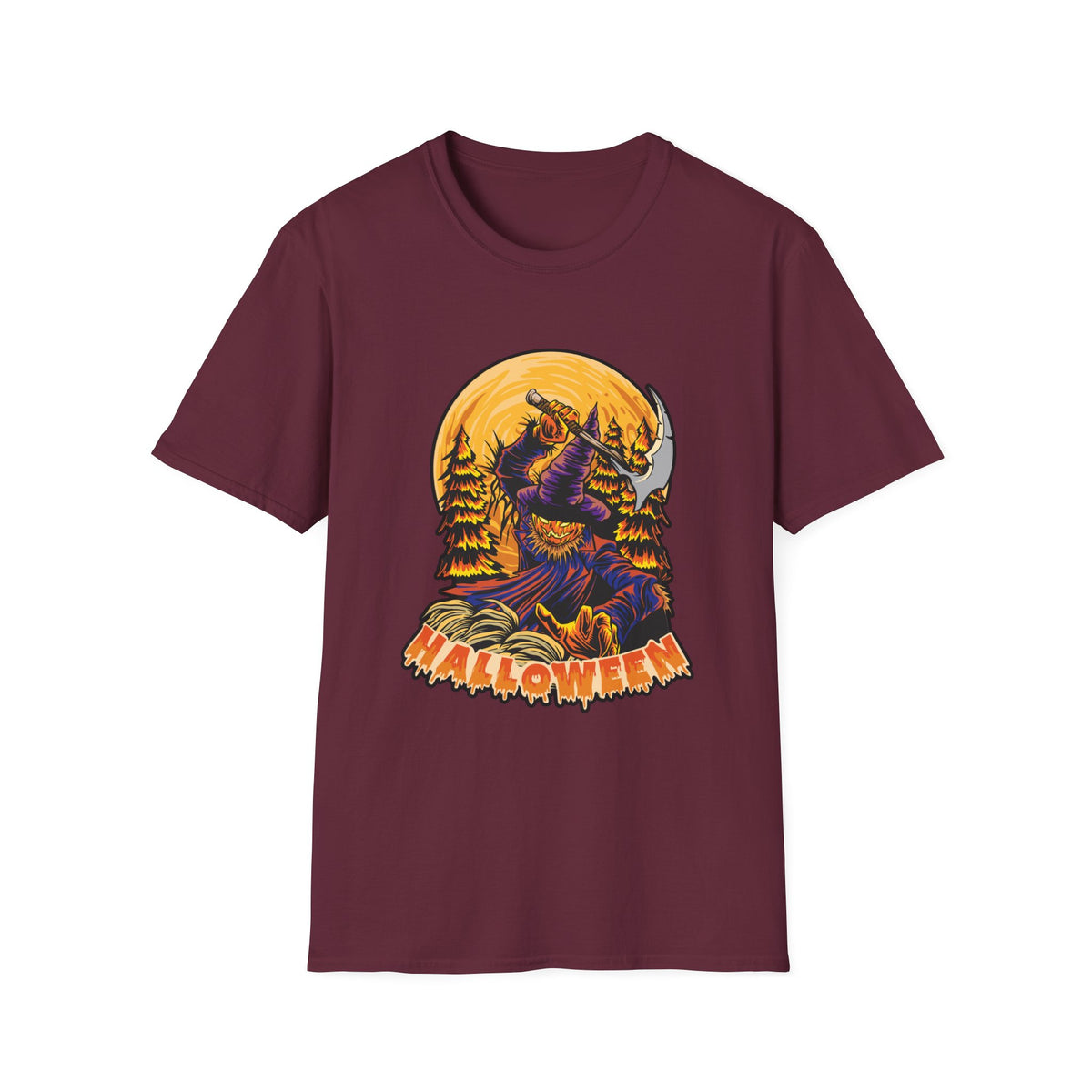 Scary Pumpkin Vintage Halloween T-Shirt