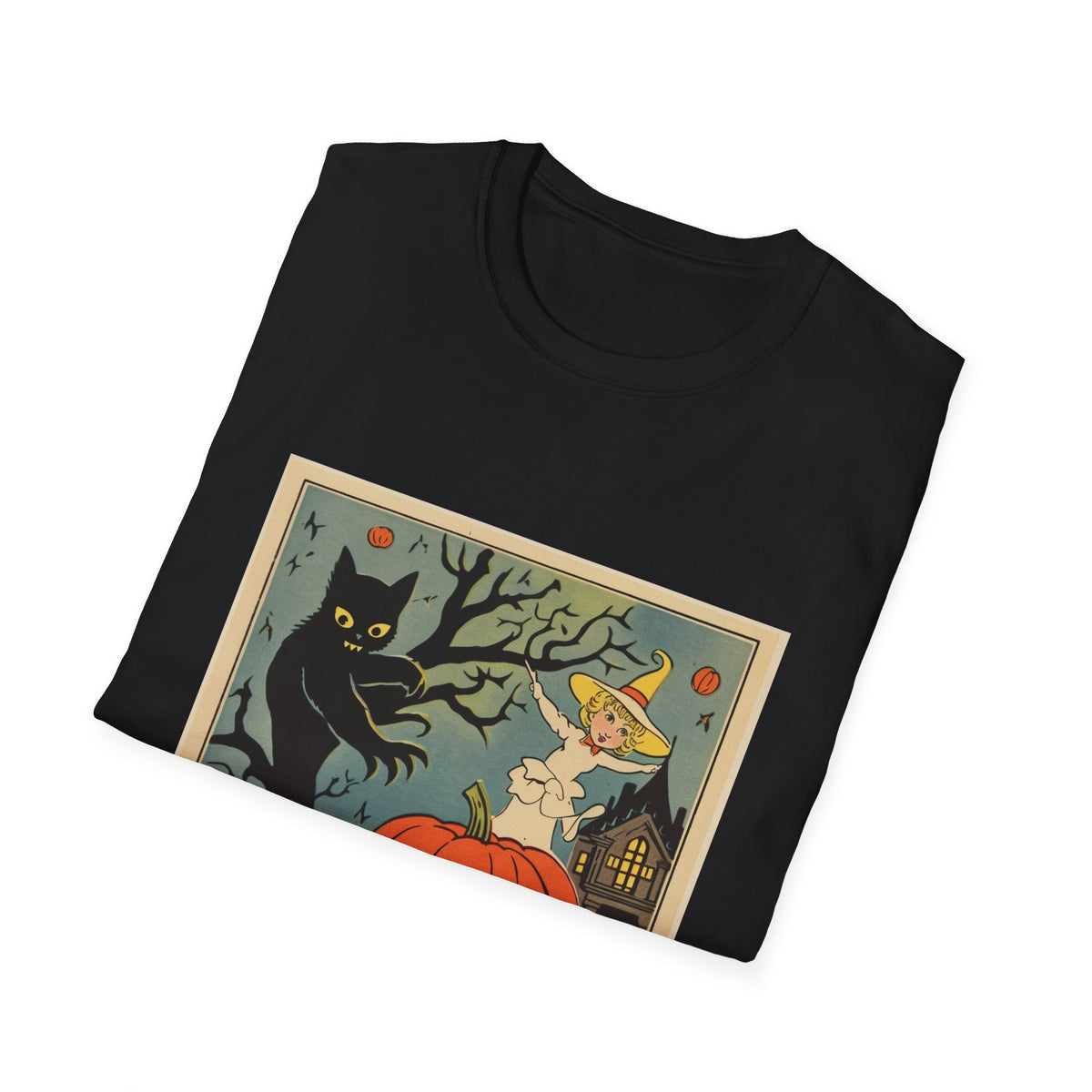Vintage Ghost and Pumpkin Halloween T-Shirt